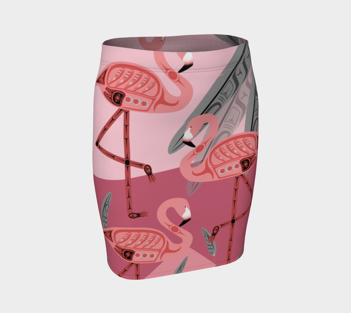 Pink Flamingo Fitted Skirt