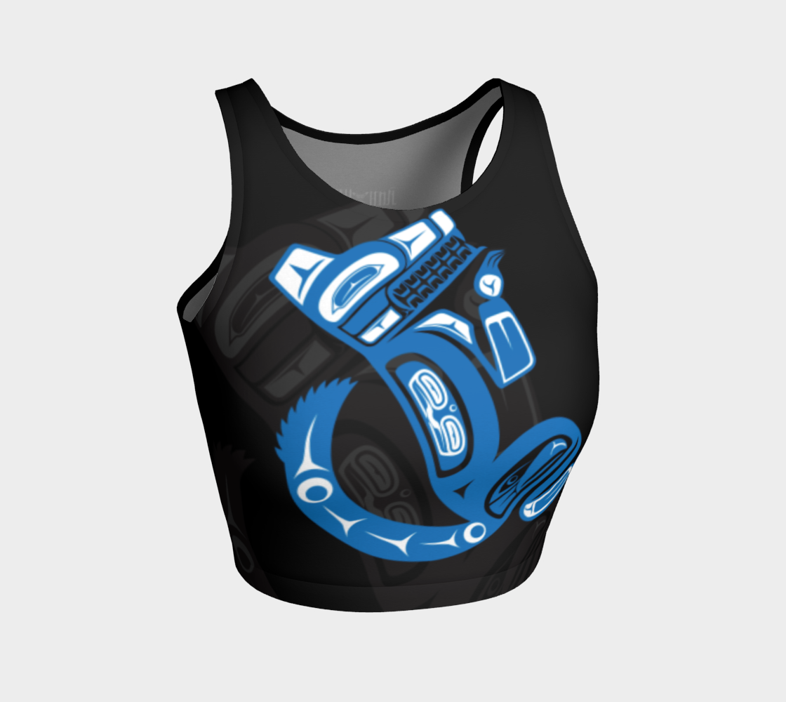 Wolf Blue Crop Top by Shar Wilson