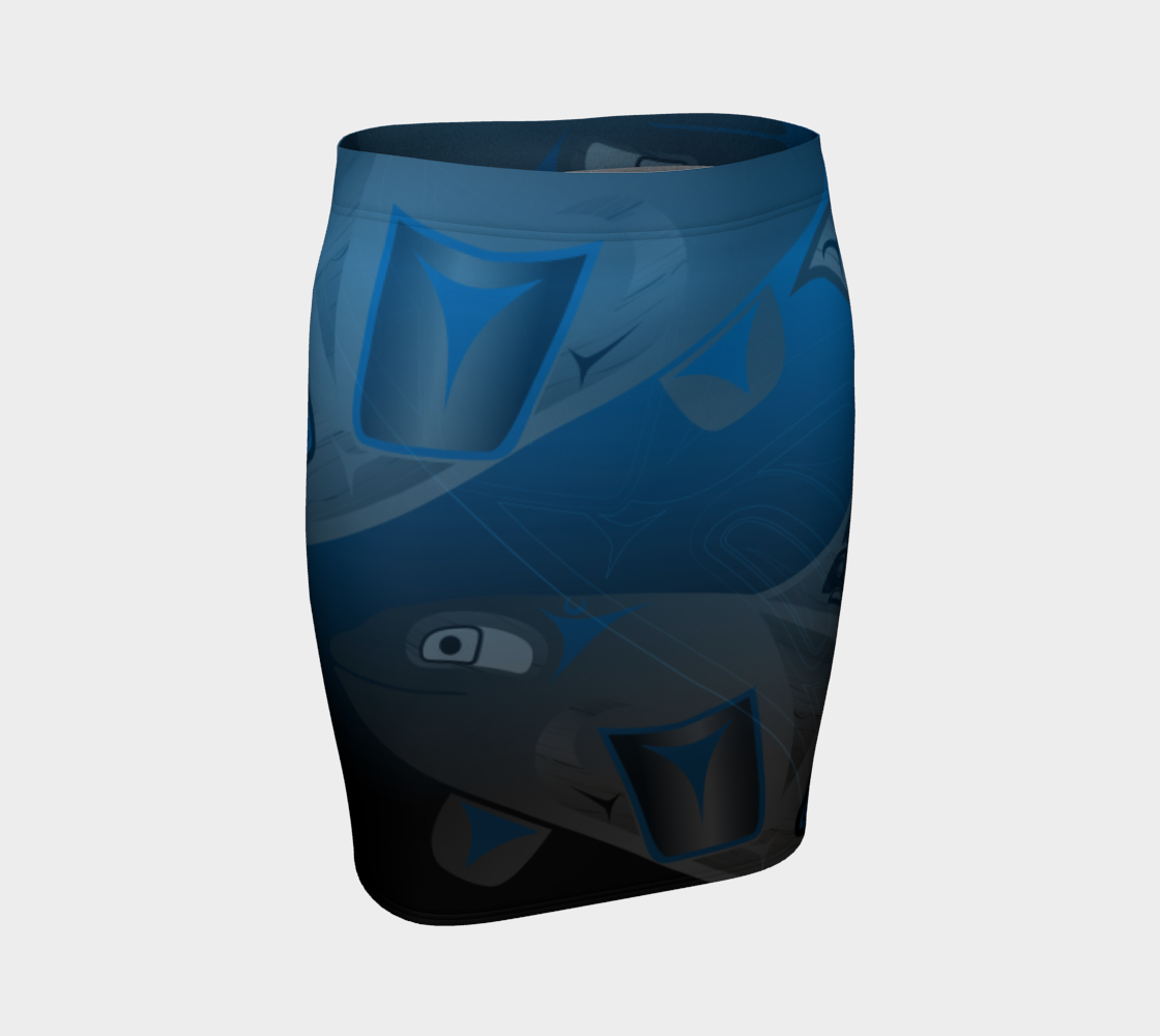 Orca Blue Fitted Skirt by Shar Wilson