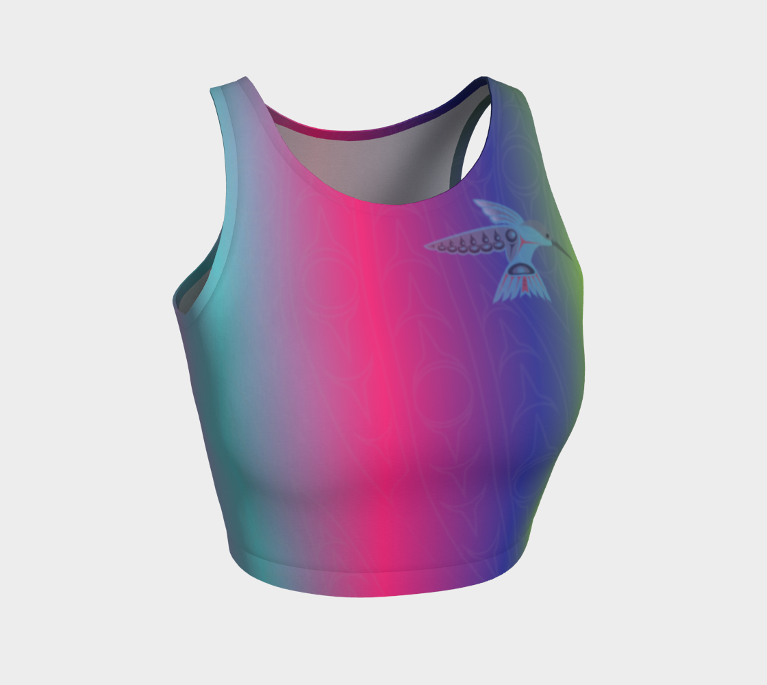 Hummingbird Neon Rainbow Crop Top