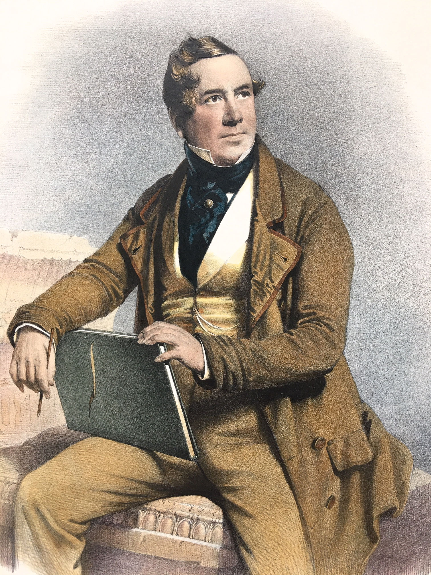 Plate 1 Portrait of David Roberts RA - After Charles Baugniet