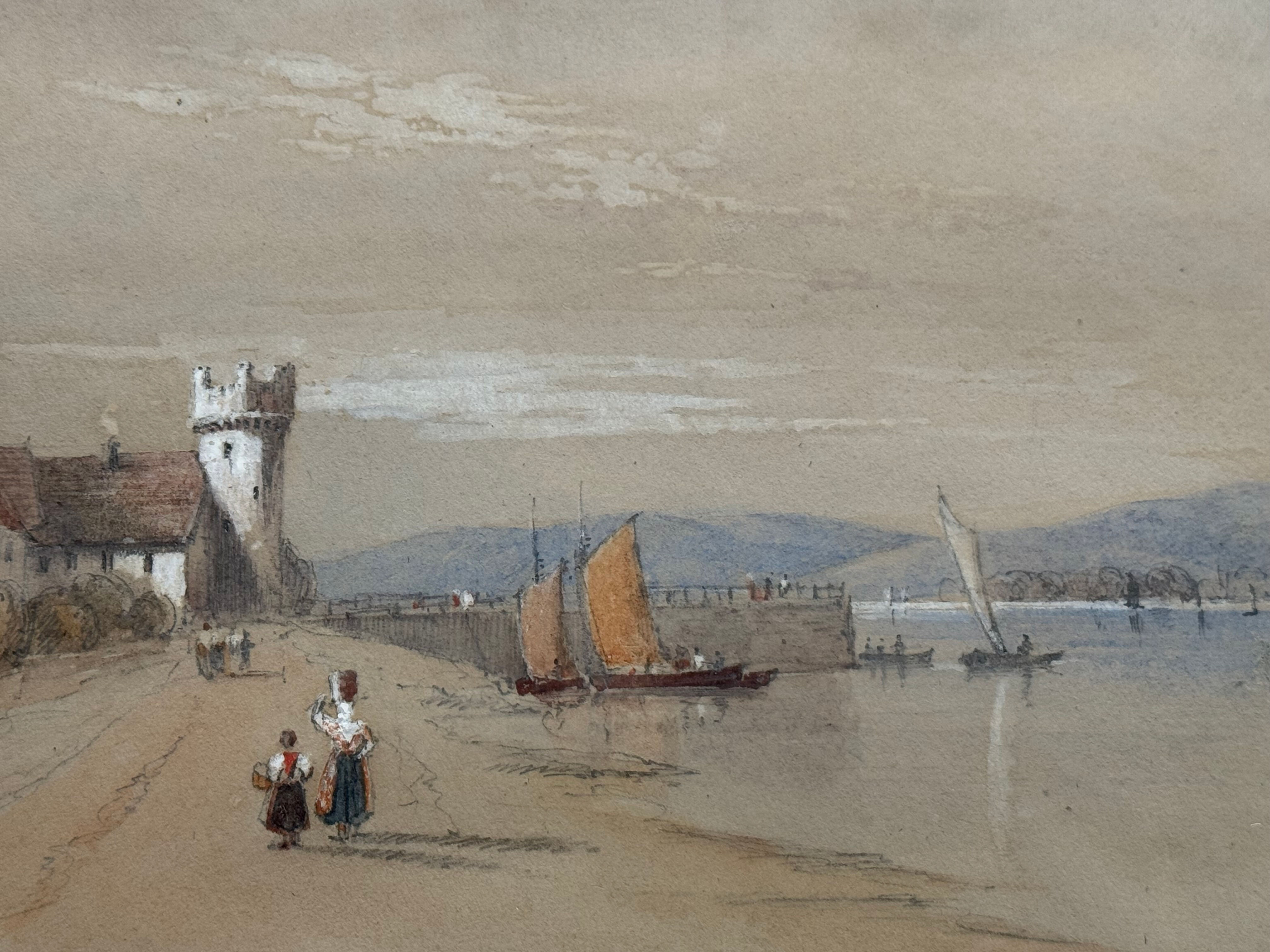 Thomas Miles Richardson Jr. (1813-1890) - Tower at Rüdisheim on the Rhine