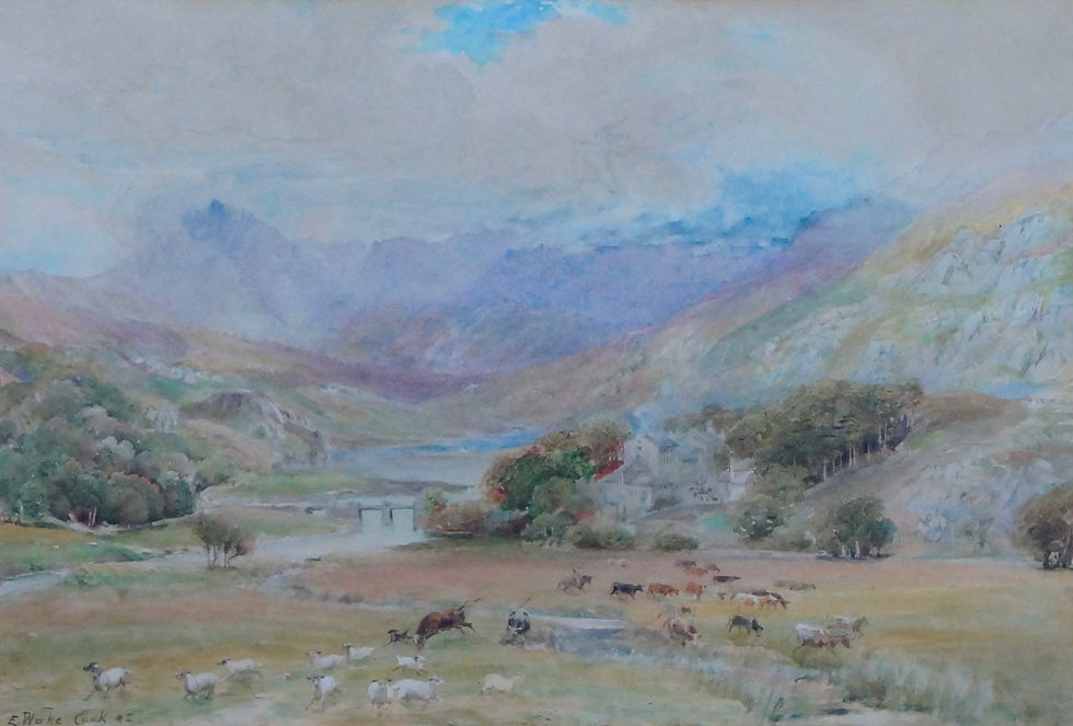 Ebenezer Wake Cook (1843-1926) - Approaching Storm at Mymbyr Lakes, Capel Curig