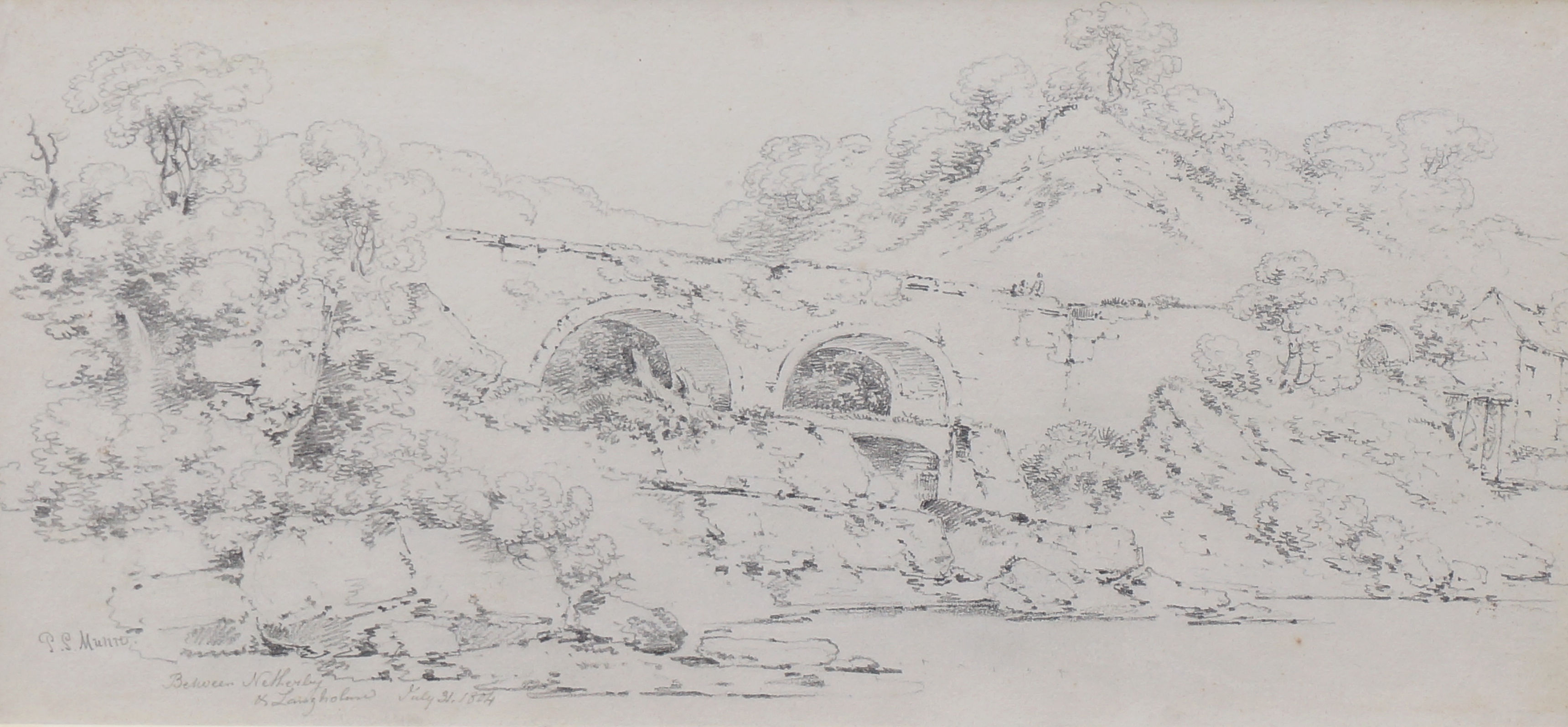 Paul Sandby Munn (1773-1845) - Landscape Between Netherby & Langholm