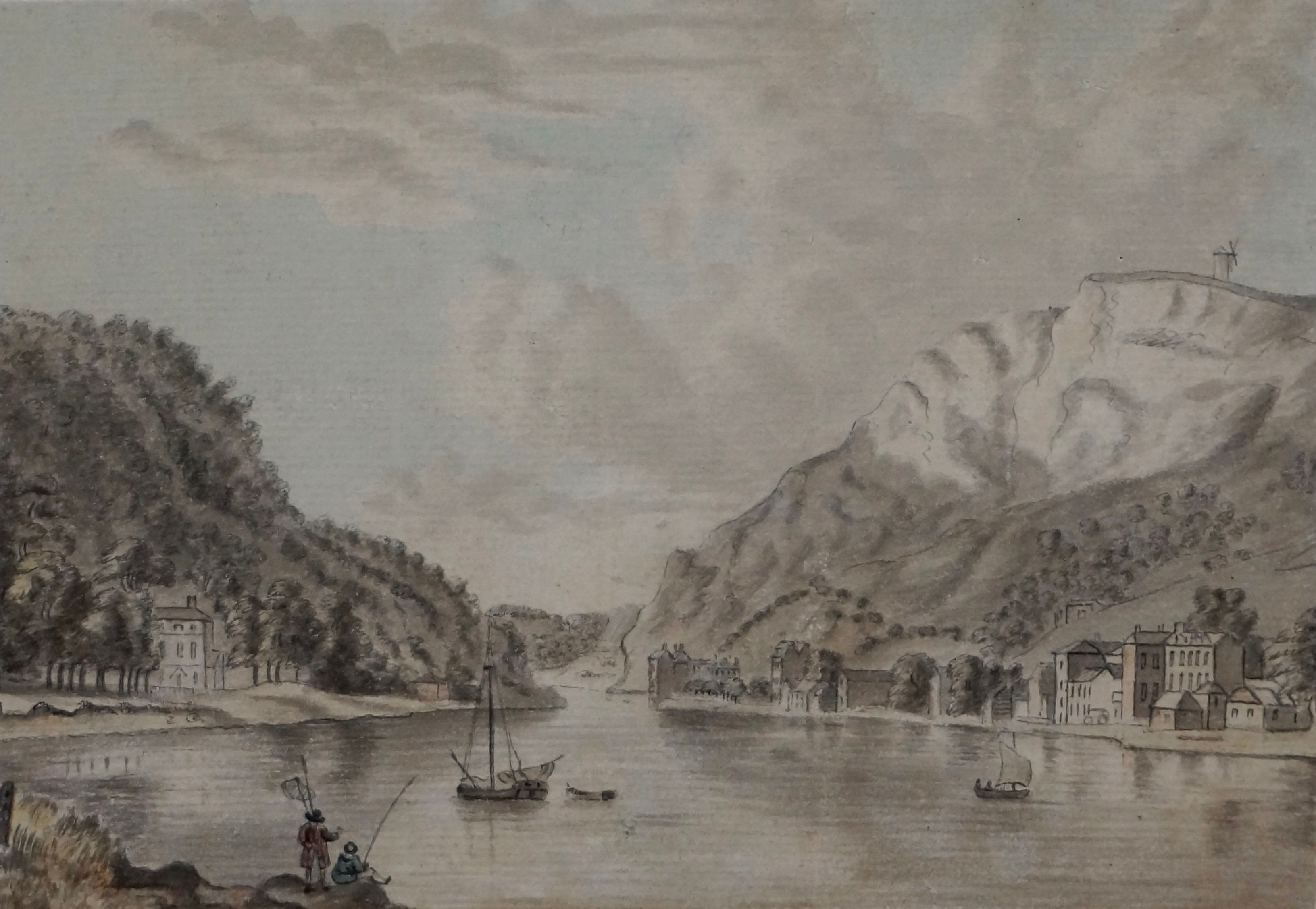 Samuel Hieronymus Grimm (1733-1794) - The Avon Gorge and Hot Wells House Bristol