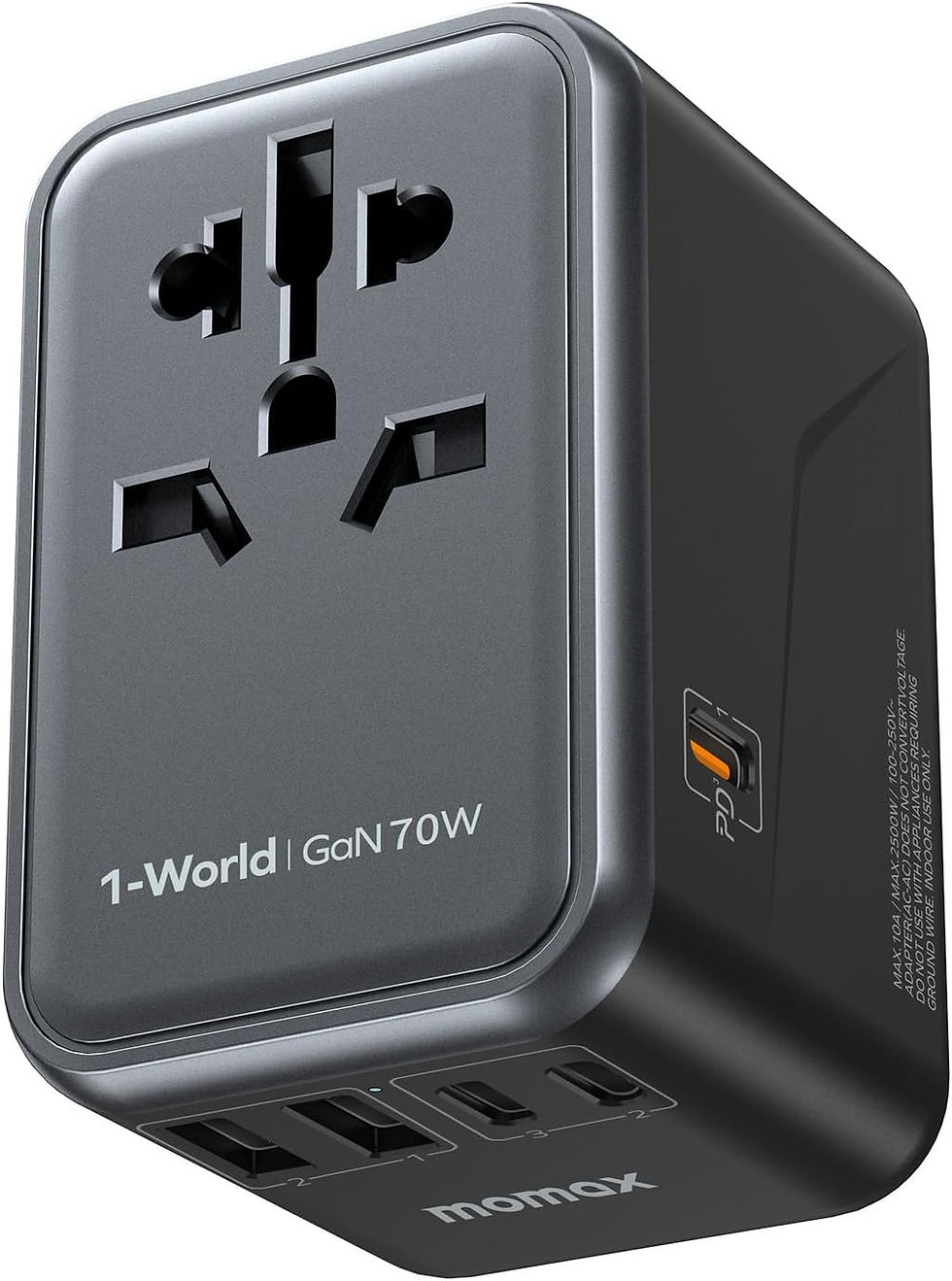 Thumbnail: MOMAX Universal Travel Adapter,70W GaN Travel Plug Adapter with UK/EU/AU/US Plu