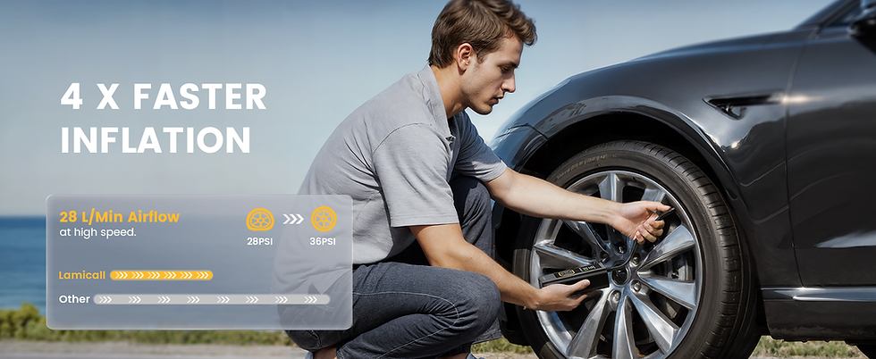 Thumbnail: Lamicall Tyre Inflator Cordless Compressor - [6000mAh High-Capacity Battery] 15