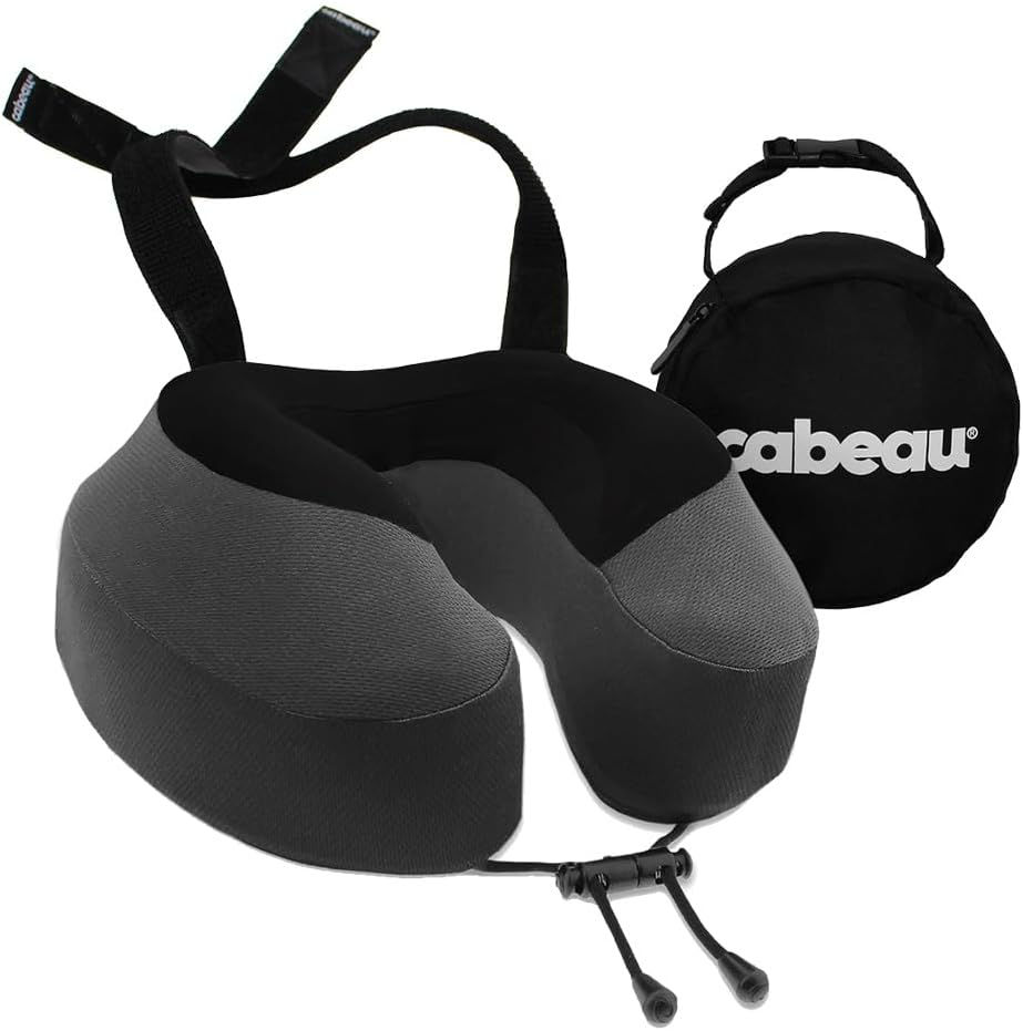Thumbnail: Cabeau Evolution S3 Travel Pillow - Airplane Seat Straps - Ensures Your Head Wo