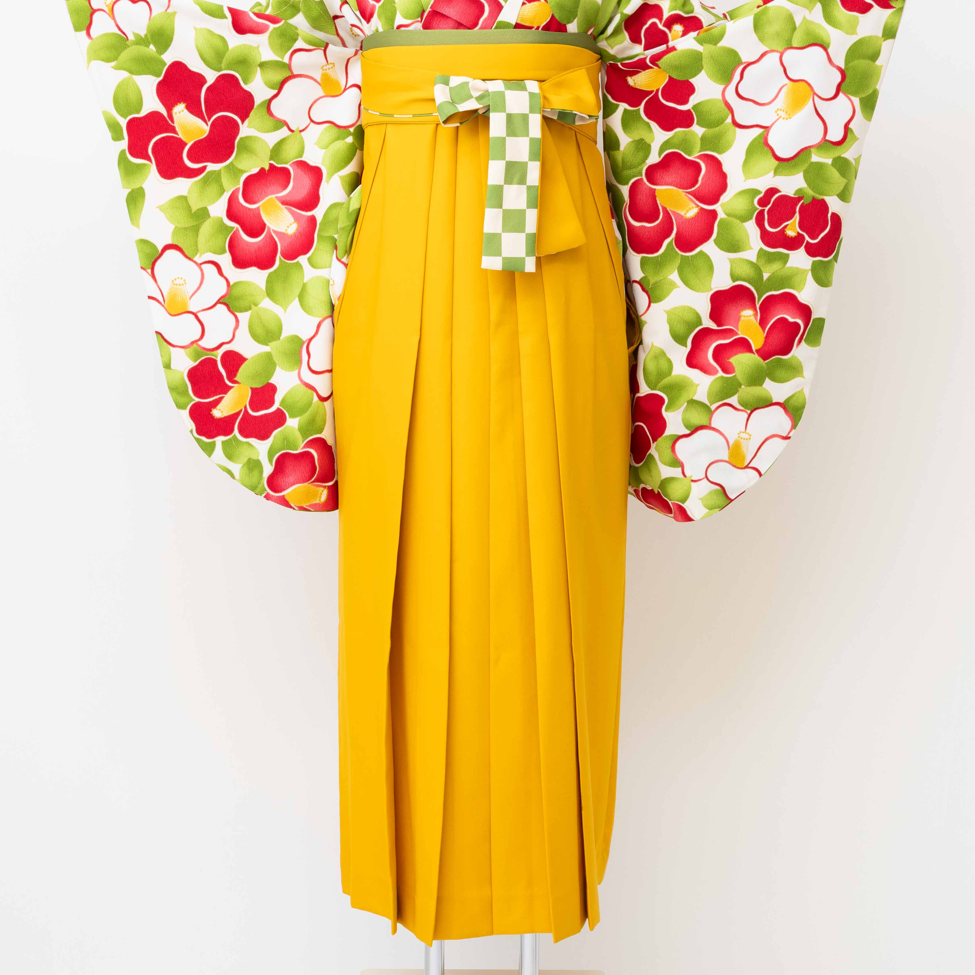 【B-029】黄色地　紐市松柄