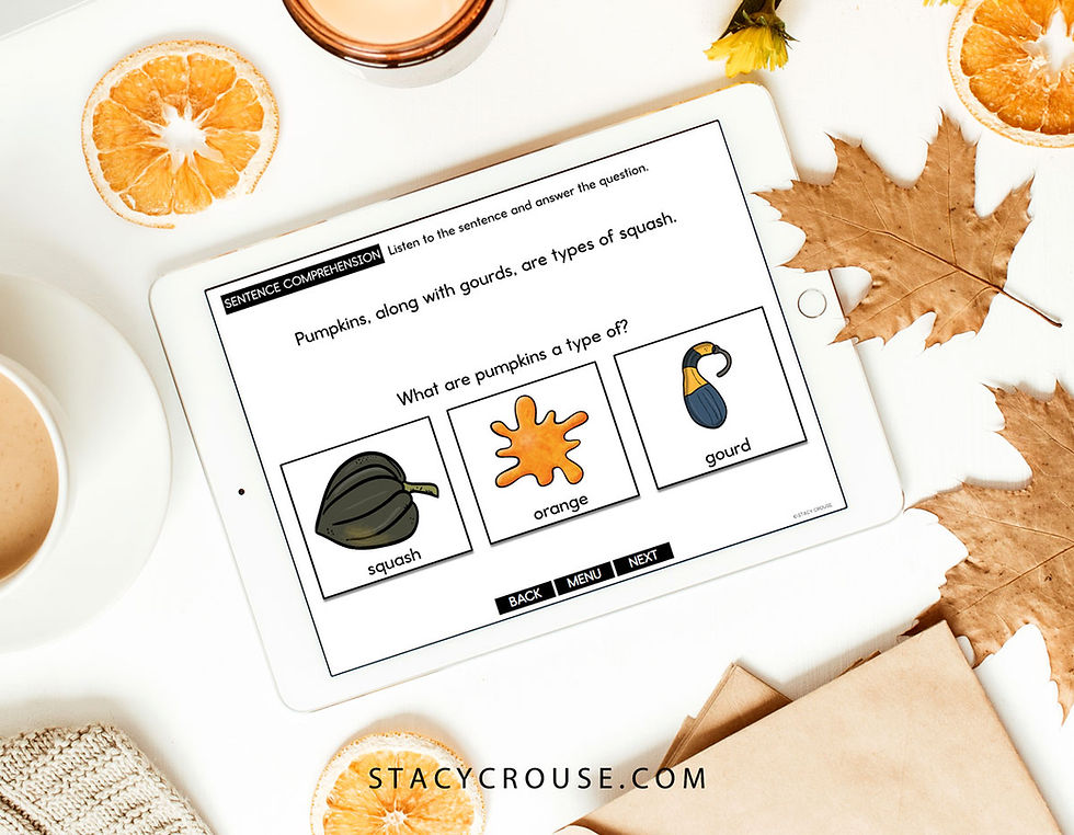 Fall Themes to Use in Speech Therapy