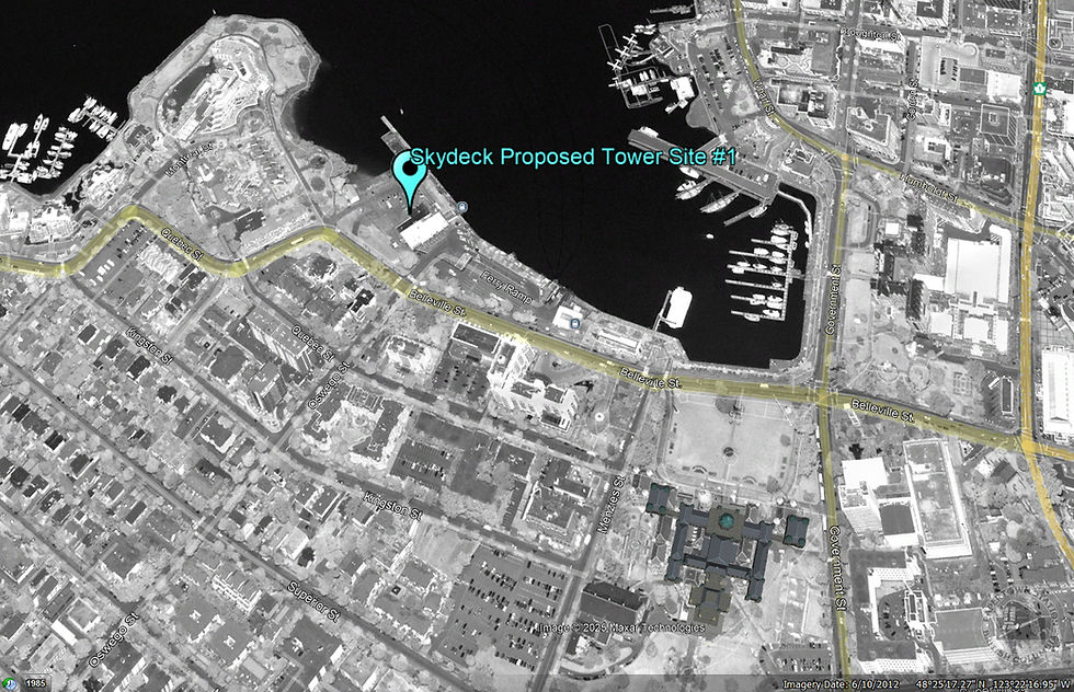 1966::The Site of the First Proposed Skydeck Tower on Belleville Street in Victoria's Inner Harbour
