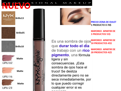 SOMBRAS LINGERIE NYX