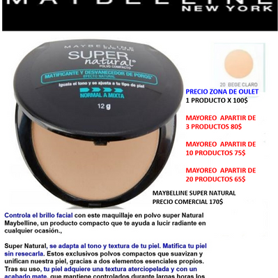 MAQUILLAJE EN POLVO SUPER NATURAL MAYBELLINE