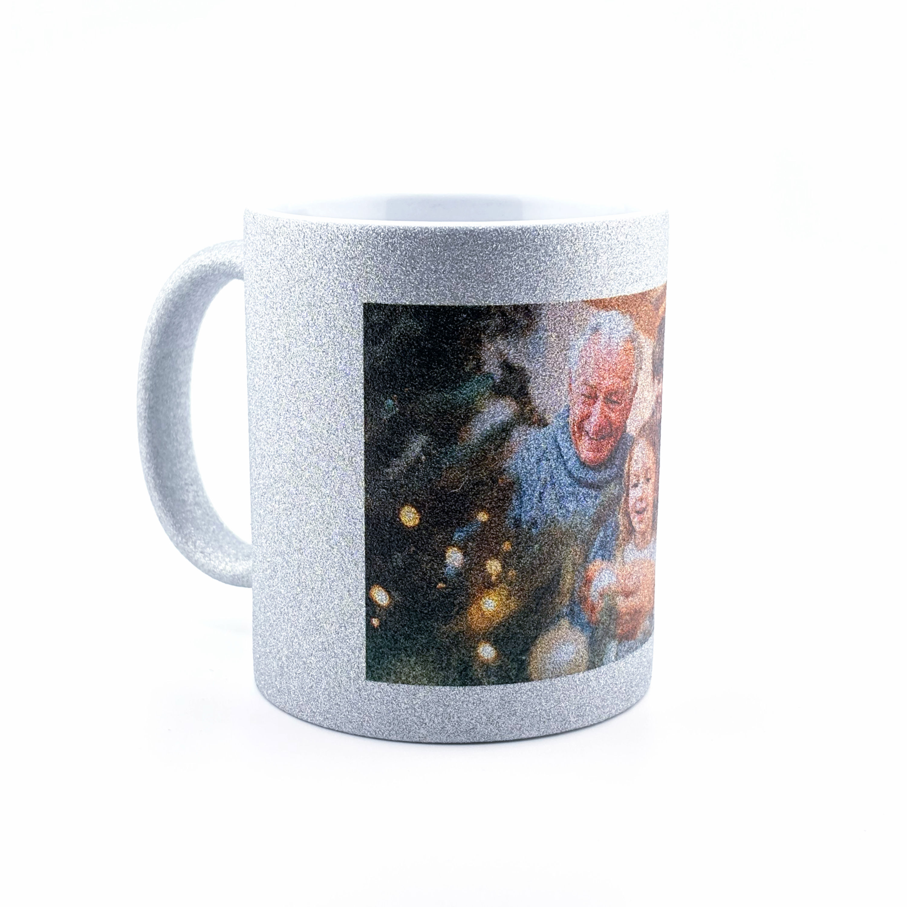 Tasse céramique 350 ml – Effet paillettes argent