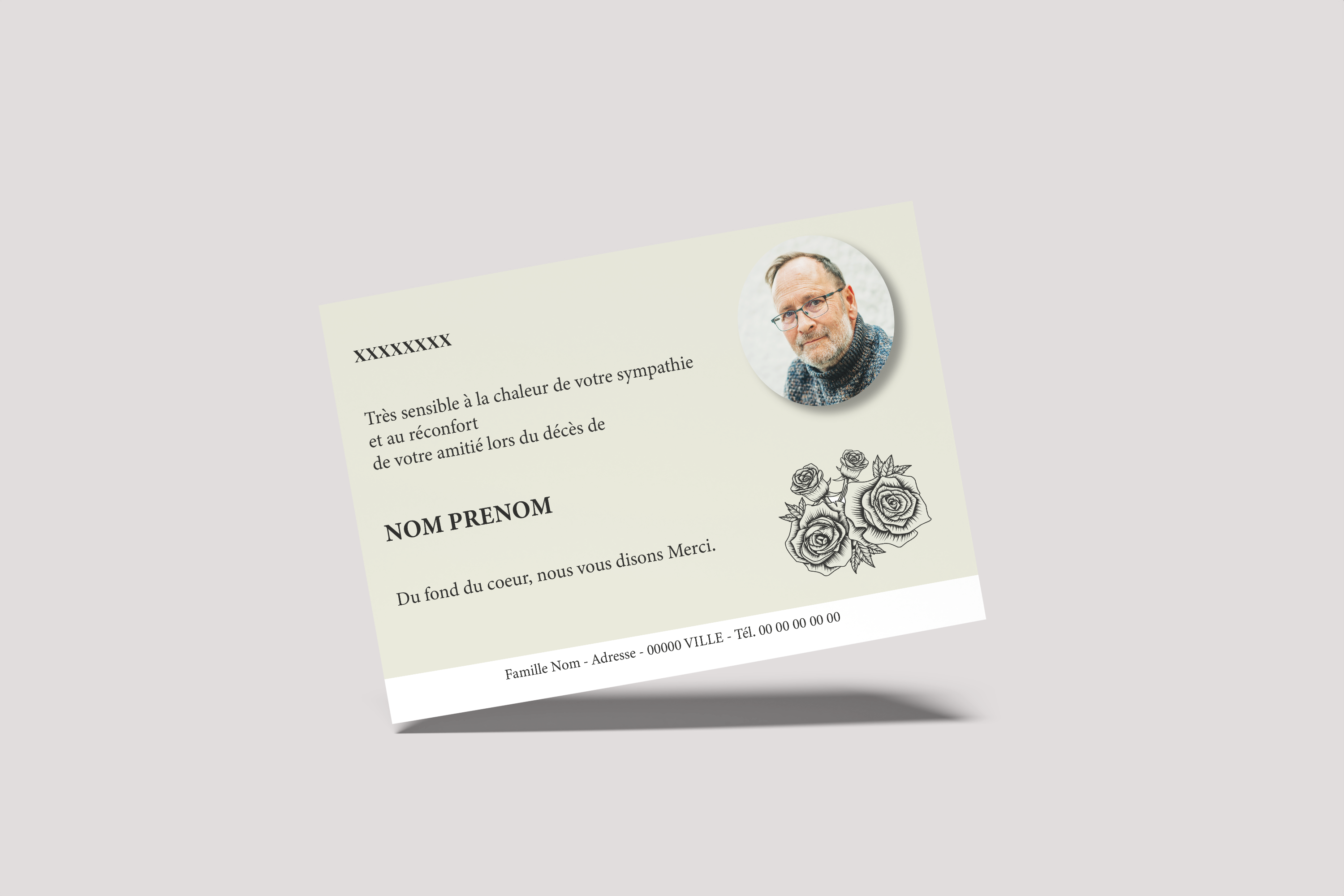 Carte de Remerciements - Modèle 19