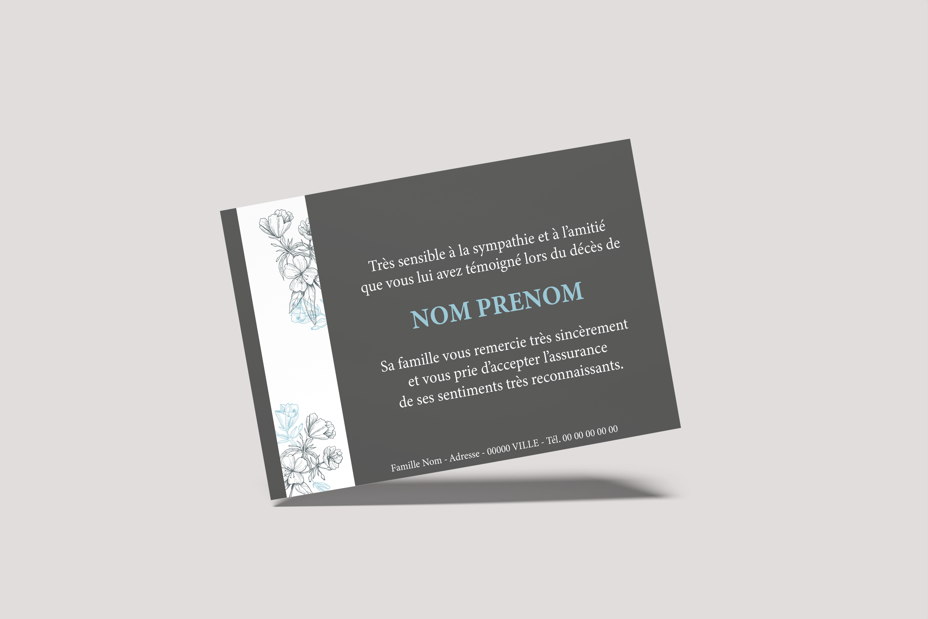 Carte de Remerciements - Modèle 21