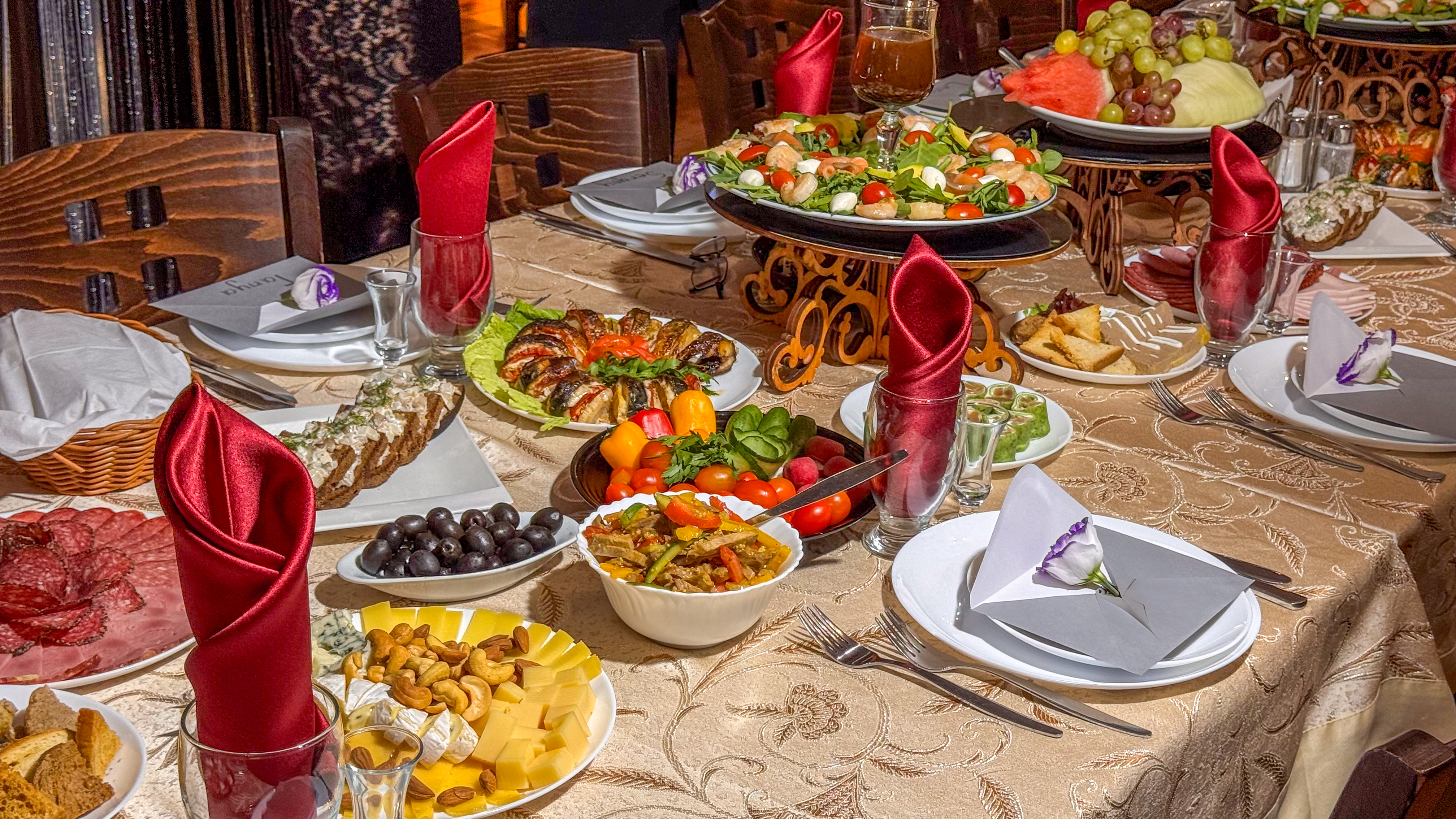 Arranged Food and Objects