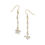Thumbnail: 14 Karat Gold Plated Rainbow Moonstone Drop Earrings