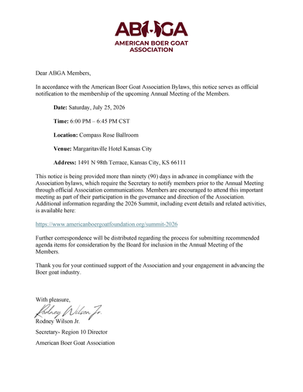 Annual Meeting of the Members