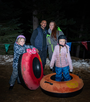 Cosmic Tubing under the lights and Winter Fun Days at Yellowstone Alliance Adventures south of Bozeman, Montana. Great winter fun activity for families, teens, adults. Recreation for all!