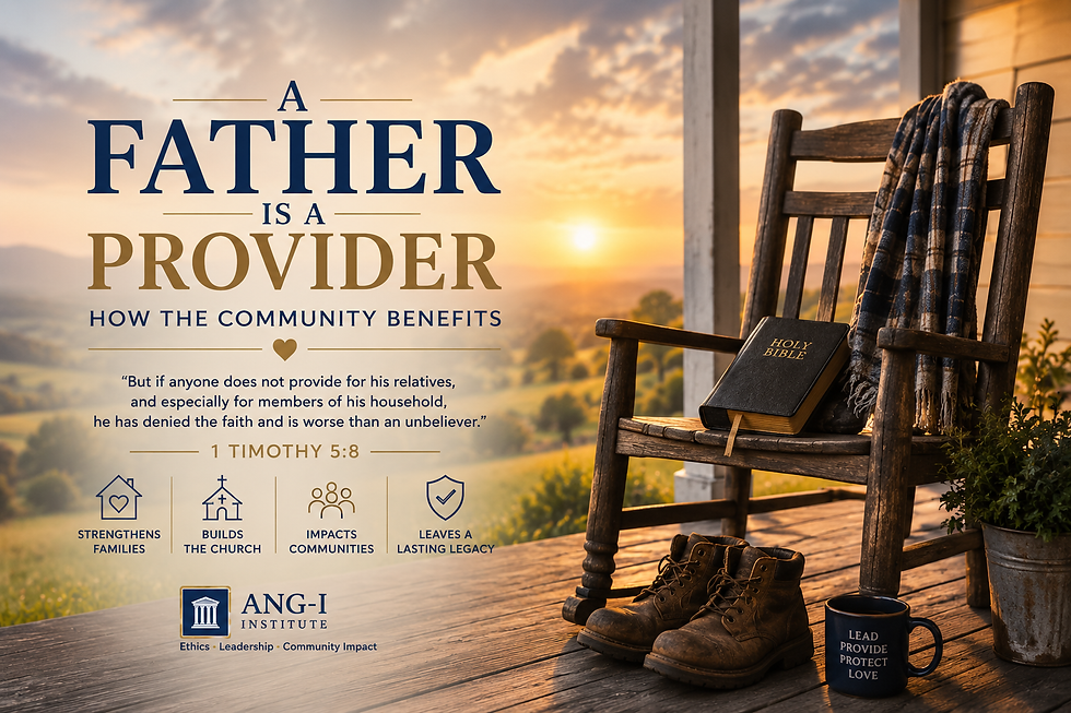 A Father Is a Provider: Strengthening Families and Communities