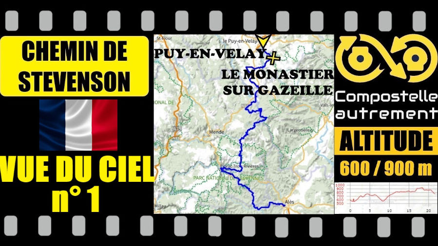 chemin de Stevenson vue du ciel 