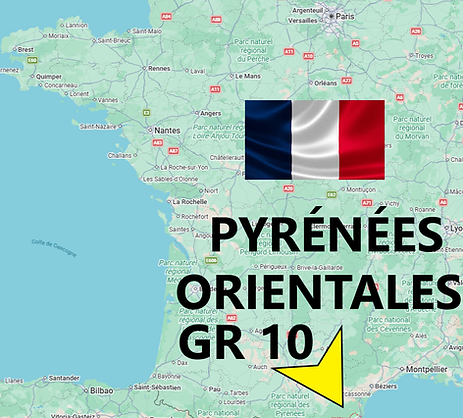 localisation des Pyrénées orientales, GR10, France