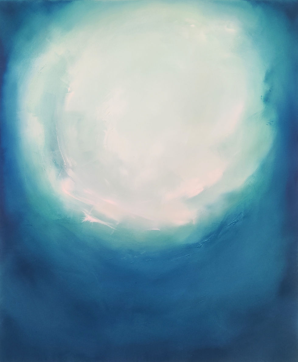 Alexandra Van Lierde Cercle de lumiere 120x100 huile sur toile 2022