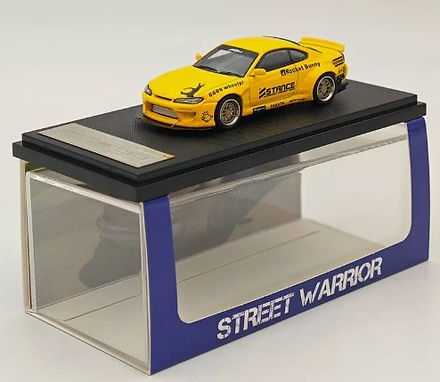 １/64 STREET WARRIOR ワイスピ仕様 ロケットバニー 1:64 Street Warrior Nissan Silvia S15 Rocket Bunny - Yellow
