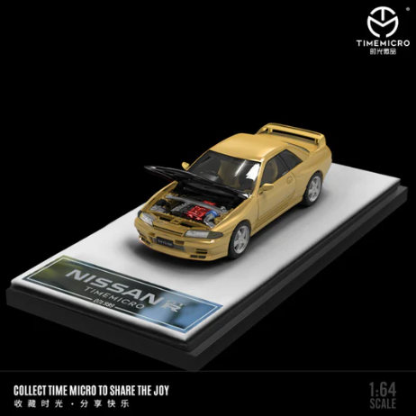 1:64 Time Micro Nissan Skyline GT-R (R32) In Gold | Ozdiecast Fanatics