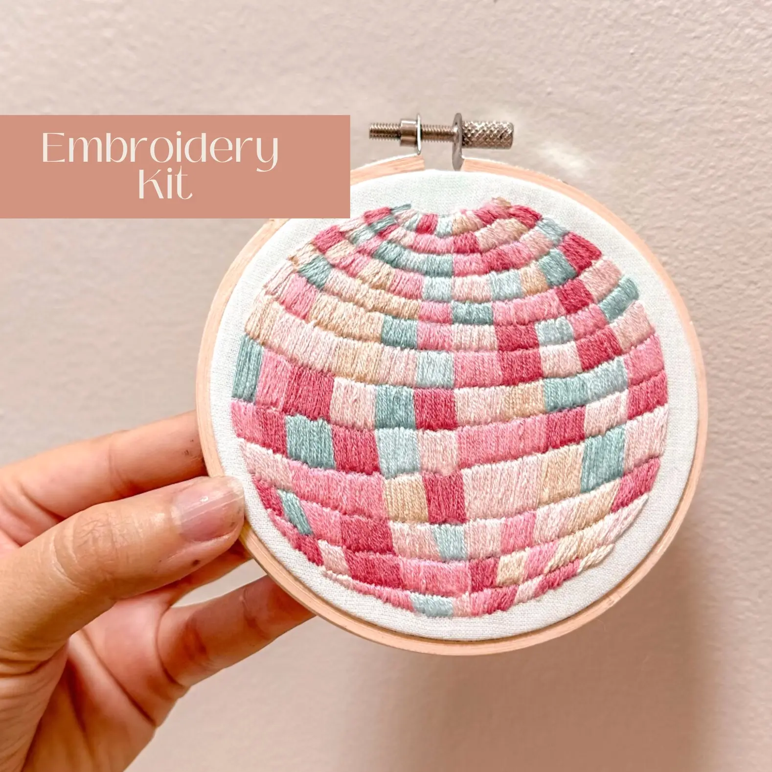 Beginner Disco Ball Embroidery Kit