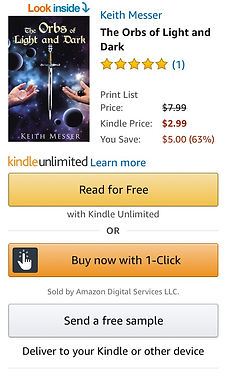 Link to  The Orbs of Light and Dark in the Amazon kindle bookstore