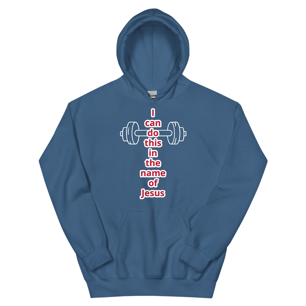 Thumbnail: blue hoodie that says I can do this in the name of Jesus.