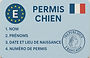 Permis chien européen et français drapeau europe drapeau français nouveau format permis