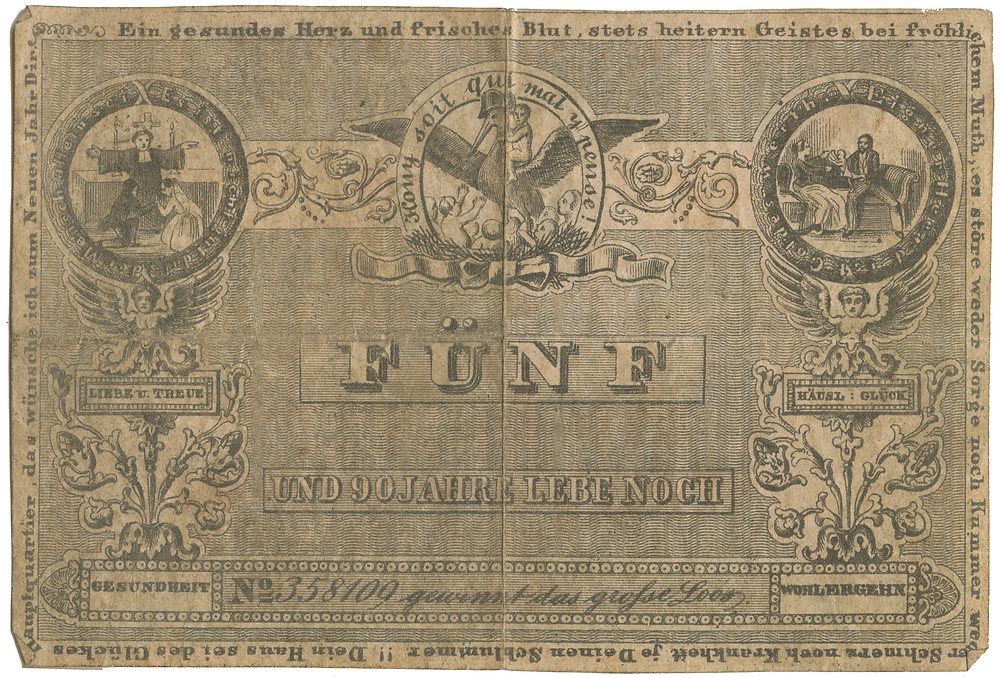 German New Year's Coupon - back