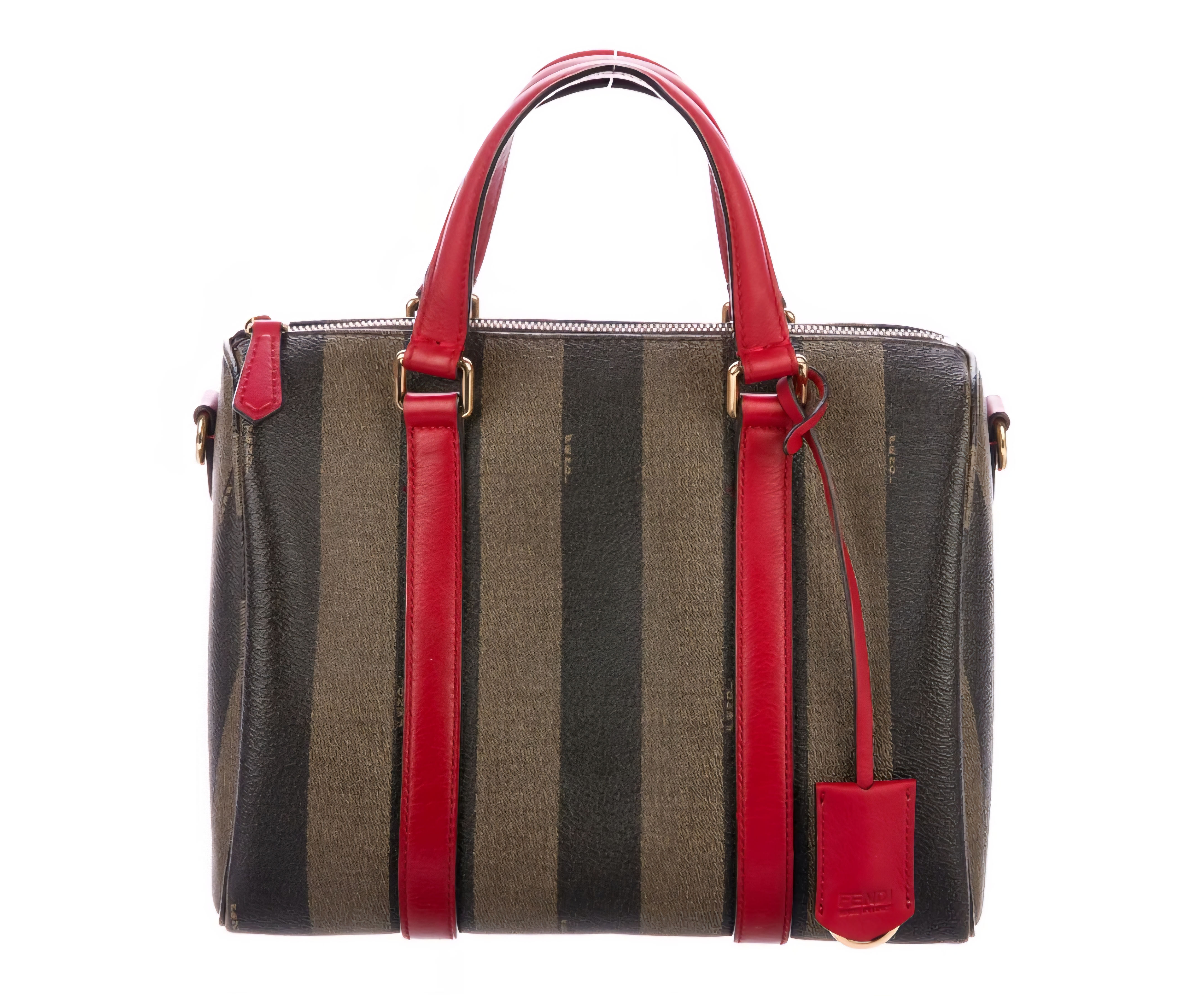 Fendi Pequin Boston Bag 