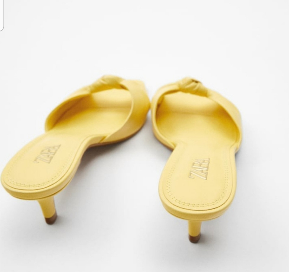 Thumbnail: Zara Knotted Yellow Sandels