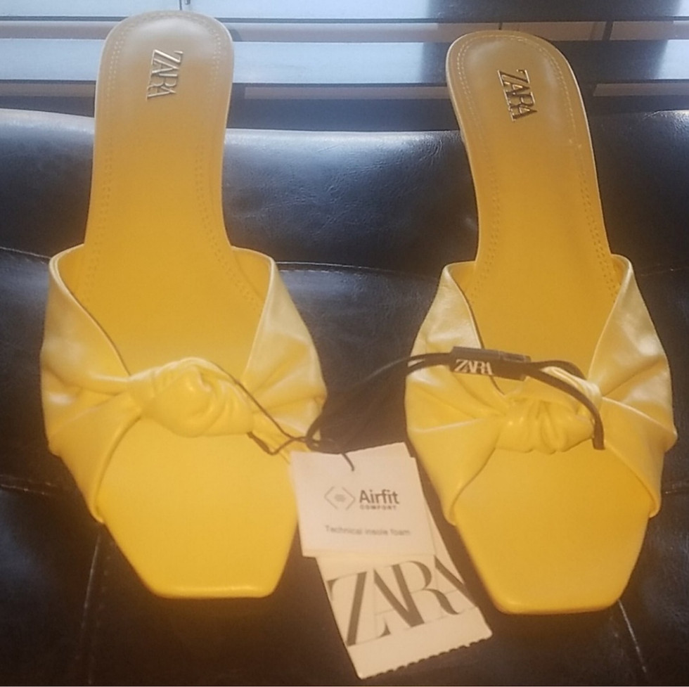 Thumbnail: Zara Knotted Yellow Sandels