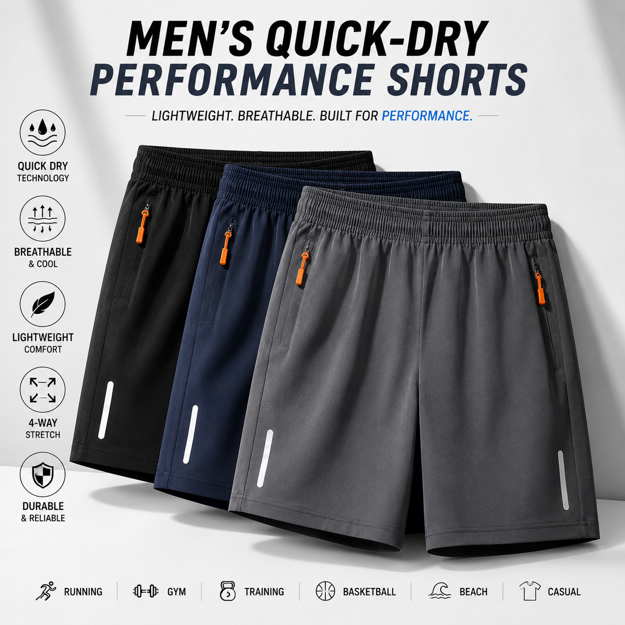 Men's Quick-Dry Performance Shorts