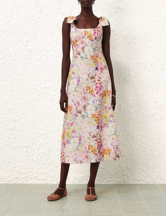 Harmony Tie Shoulder Midi