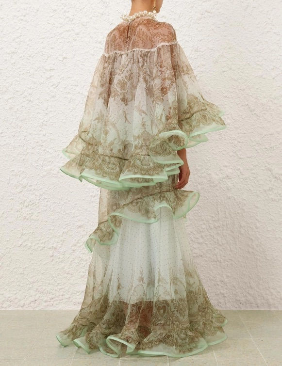 Thumbnail: Crush Embellished Blouse & Flutter Maxi  Set