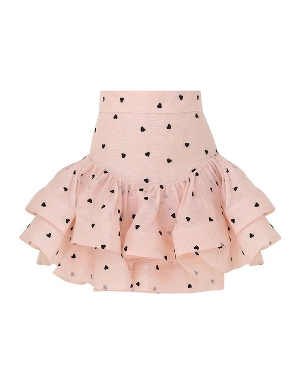 Thumbnail: Crush Embroidered Blouse & Flip Mini Skirt Set