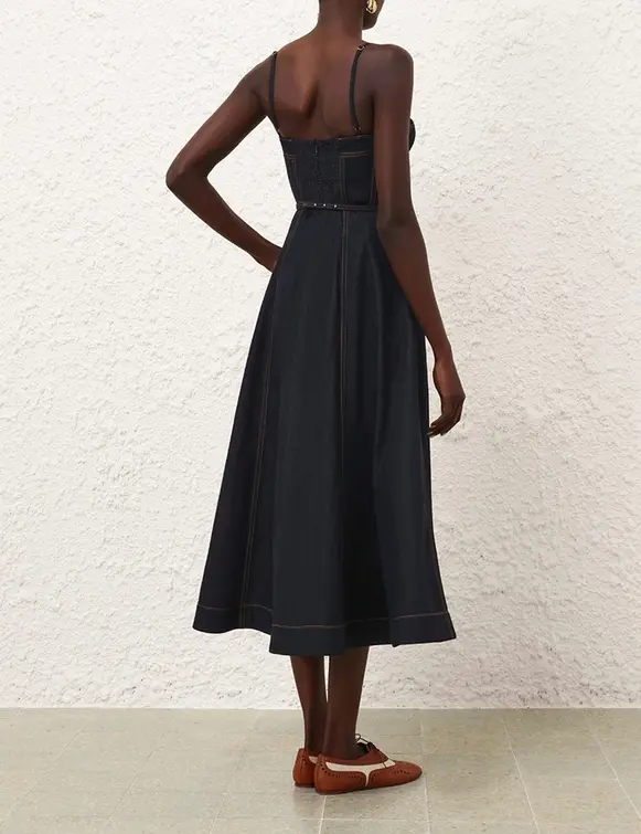 Thumbnail: Crush Denim Corset Dress