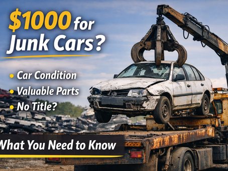 $1000 for Junk Car: Things Car Sellers Must Know