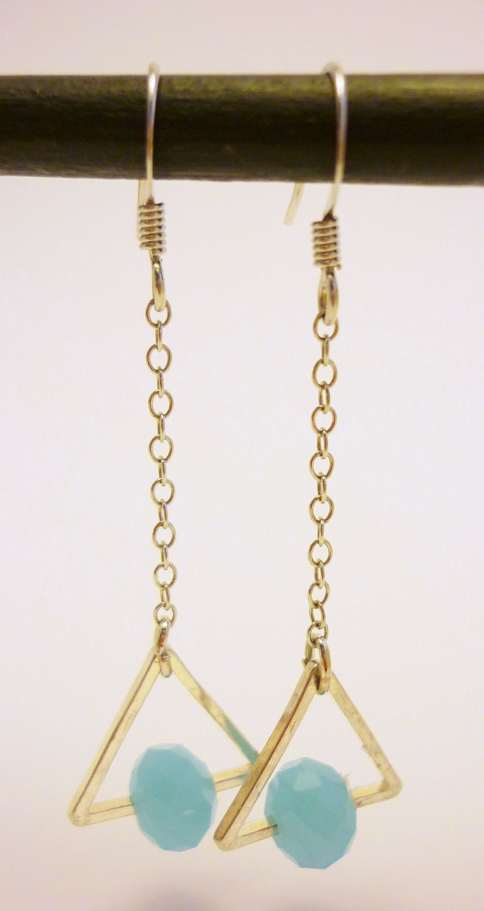 Miniature : Boucles d'oreilles triangle bleu