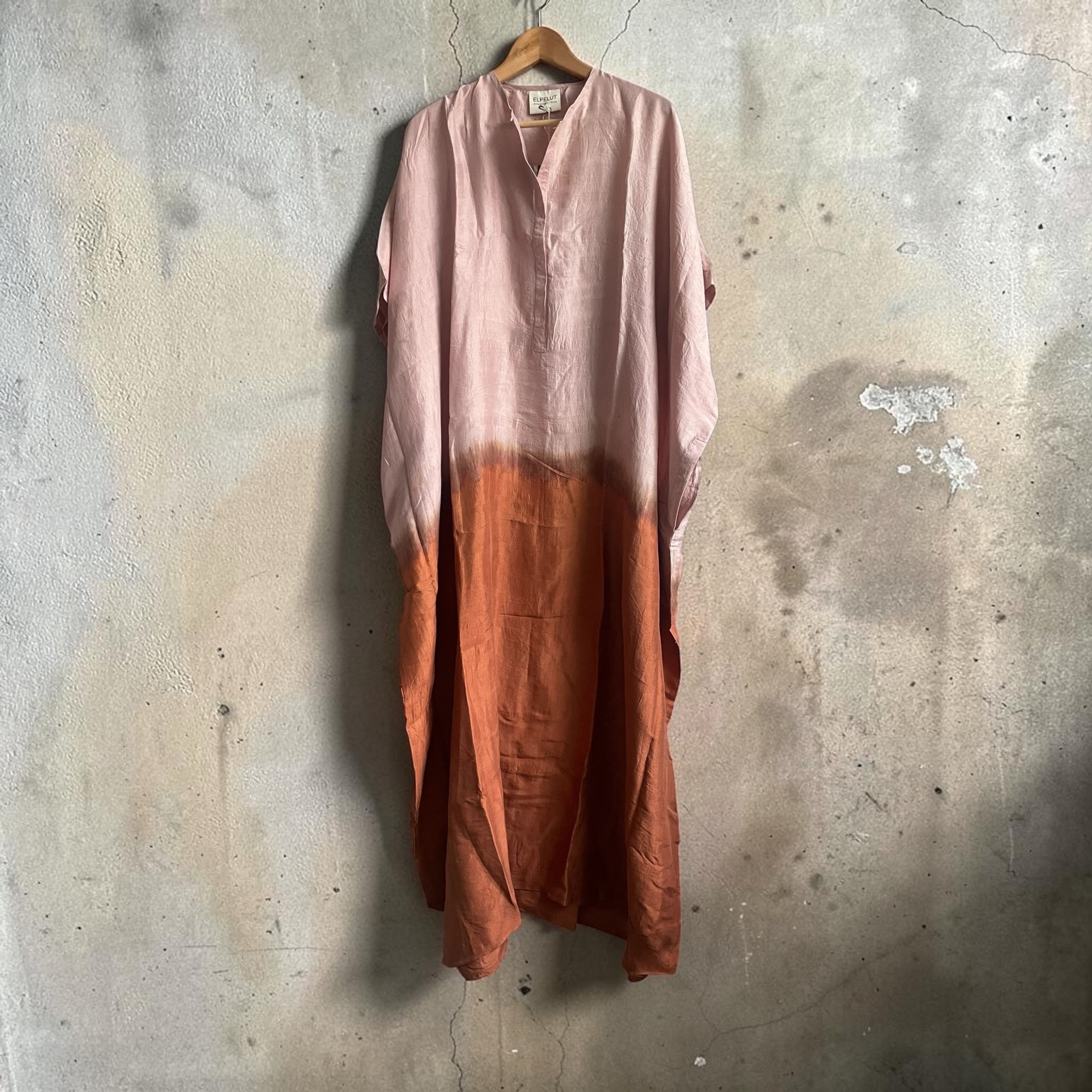 The Silk Dip Dye Kaftan • Handcrafted Gradient Silk Dress