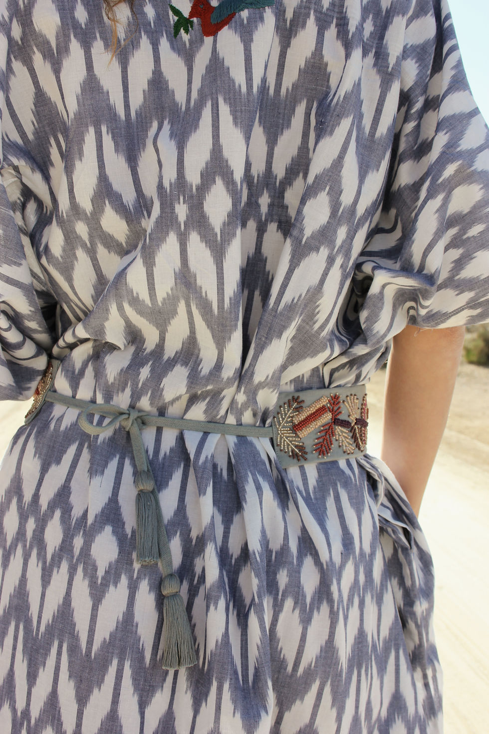 Thumbnail: Hand beaded belt with adjustable fit