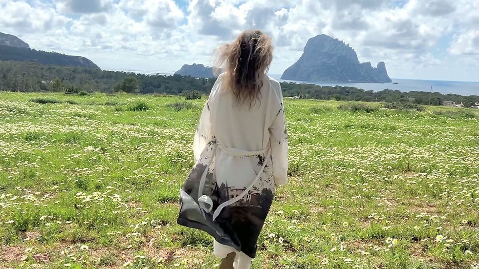 Thumbnail: Cotton Silk Kimono • Luxury Print & Embroidery