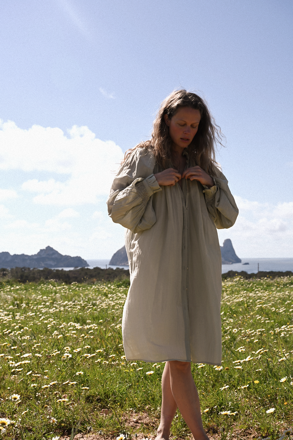 Thumbnail: The Elpelut Silk Cotton Tunic  •  Delicate Hand Smocking