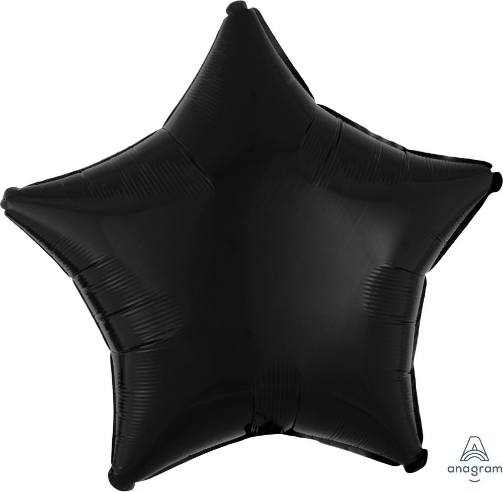 18" Black Star Flat Balloon